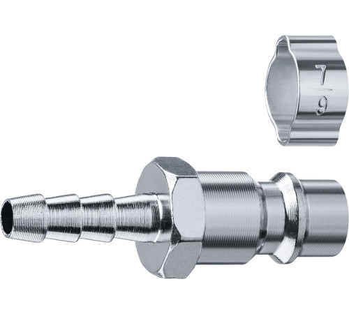 ЗУБР штуцер ″елочка″, 6 мм - рапид штуцер, переходник с обжимным хомутом, Профессионал (64918-06) купить  в Сочи