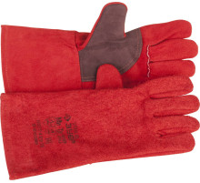 ЗУБР ЭКСПЕРТ 350 мм, XL (10), с подкладкой, спилковые, для сварки и тяжелых механических работ, термостойкие краги, Профессионал (11334-XL)