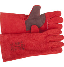 ЗУБР ЭКСПЕРТ 350 мм, XL (10), с подкладкой, спилковые, для сварки и тяжелых механических работ, термостойкие краги, Профессионал (11334-XL)