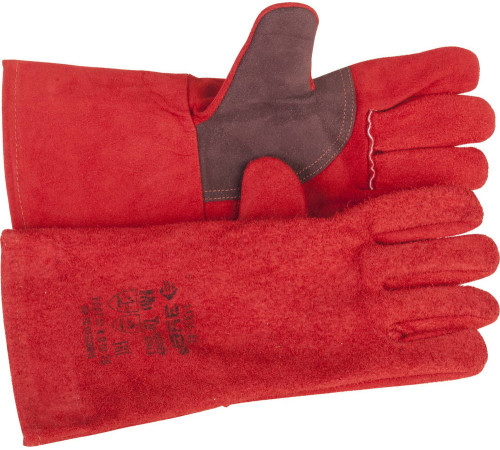 ЗУБР ЭКСПЕРТ 350 мм, XL (10), с подкладкой, спилковые, для сварки и тяжелых механических работ, термостойкие краги, Профессионал (11334-XL) купить  в Сочи