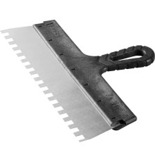 ЗУБР 350 мм, зуб 10 х 10 мм, пластиковая ручка, нержавеющий фасадный шпатель (10078-35-10)