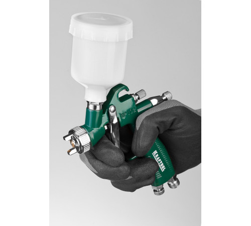 KRAFTOOL AIRKRAFT MINI, HVLP, 1 мм, пневматический краскопульт с верхним бачком (06565-1.0) купить в Сочи KRAFTOOL AIRKRAFT MINI, HVLP, 1 мм, пневматический краскопульт с верхним бачком (06565-1.0) купить в Сочи