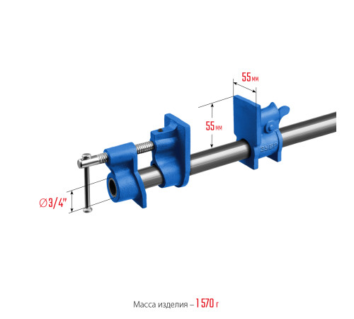 ЗУБР СТ-34, 3/4″, трубная струбцина (32305-34) купить  в Сочи ЗУБР СТ-34, 3/4″, трубная струбцина (32305-34) купить  в Сочи