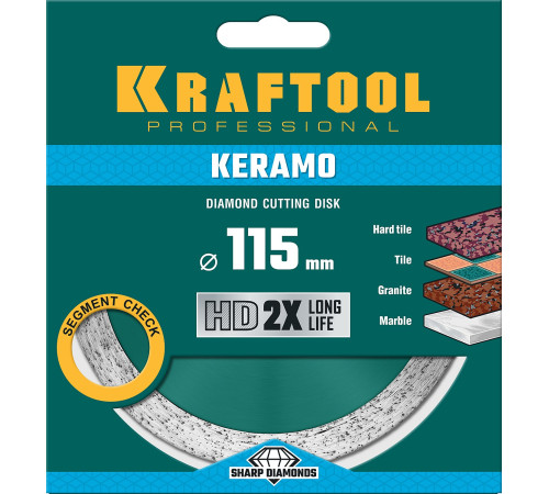 KRAFTOOL KERAMO, 115 мм, (22.2 мм, 10 х 1.6 мм), сплошной алмазный диск (36684-115) купить в Сочи KRAFTOOL KERAMO, 115 мм, (22.2 мм, 10 х 1.6 мм), сплошной алмазный диск (36684-115) купить в Сочи