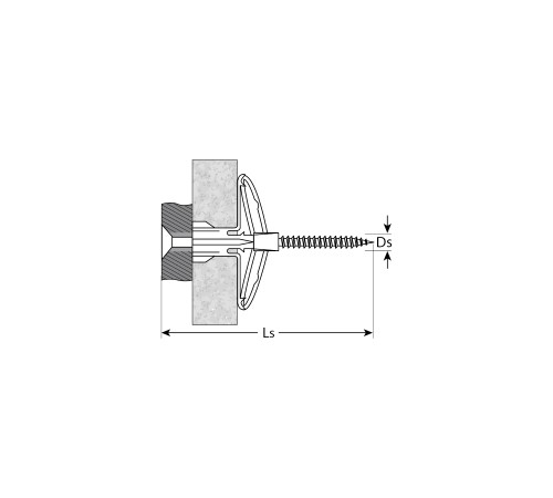 ЗУБР БАБОЧКА, 10 х 50 мм, 4 шт, дюбель для пустотелых конструкций с саморезом (4-301326) купить  в Сочи