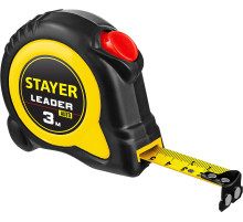 STAYER Leader, 3 м х 16 мм, рулетка с автостопом, Professional (3402-3)