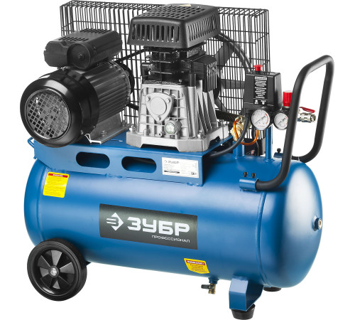 ЗУБР 360 л/мин, 50 л, 2200 Вт, ременной масляный компрессор, Профессионал (ЗКПМ-360-50-Р-2.2) купить  в Сочи