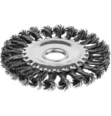 MIRAX 125 мм, жгутированная стальная проволока 0.5 мм, щетка дисковая для УШМ (35140-125)