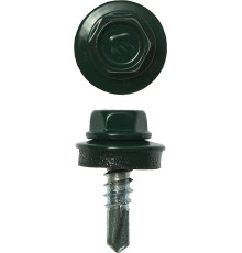 ЗУБР СКМ 6005, 19 х 5.5 мм, зелёный насыщ., 500 шт, кровельный саморез, Профессионал (4-300315-55-019-6005)