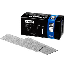 ЗУБР тип 18GA (47/300/F) 45 мм, 5000 шт, гвозди для нейлера, Профессионал (31830-45)