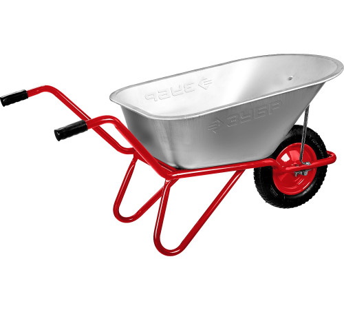 ЗУБР Т-11, 90 л, 160 кг, одноколесная, пневматическое колесо, садово-строительная тачка (39962) купить  в Сочи ЗУБР Т-11, 90 л, 160 кг, одноколесная, пневматическое колесо, садово-строительная тачка (39962) купить  в Сочи