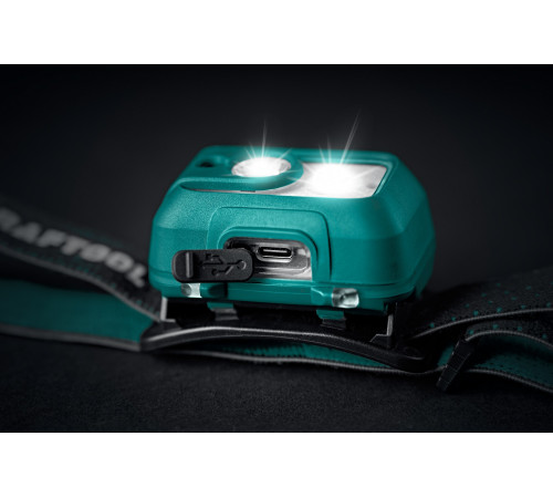 KRAFTOOL KH-5, 550 лм, 3 режима, аккумуляторный налобный фонарь, 1800мАч (56454) купить  в Сочи