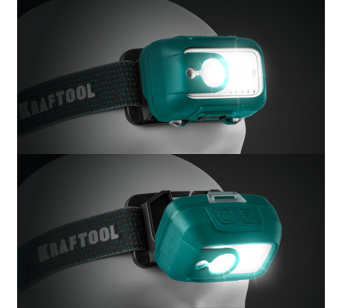 KRAFTOOL KH-5, 550 лм, 3 режима, аккумуляторный налобный фонарь, 1800мАч (56454) купить  в Сочи