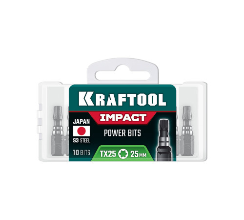 KRAFTOOL Impact TX 25, 25 мм, 10 шт, ударные биты (26195-25-25-S10) купить  в Сочи