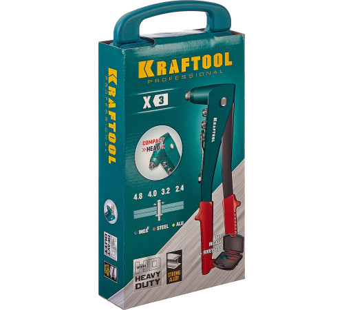 KRAFTOOL X-3, 2.4 - 4.8 мм, литой заклепочник в кейсе (31170-H6) купить в Сочи KRAFTOOL X-3, 2.4 - 4.8 мм, литой заклепочник в кейсе (31170-H6) купить в Сочи