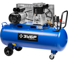 ЗУБР 440 л/мин, 100 л, 2200 Вт, ременной масляный компрессор, Профессионал (ЗКПМ-440-100-Р-2.2)