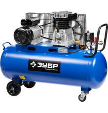 ЗУБР 440 л/мин, 100 л, 2200 Вт, ременной масляный компрессор, Профессионал (ЗКПМ-440-100-Р-2.2)