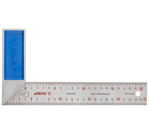 ЗУБР 250 мм, усиленный столярный угольник, Профессионал (34393-25) купить  в Сочи