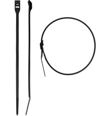 ЗУБР КОБРА, 4.6 x 205 мм, нейлон РА66, 25 шт, черные, кабельные стяжки с плоским замком, Профессионал (30935-46-205)