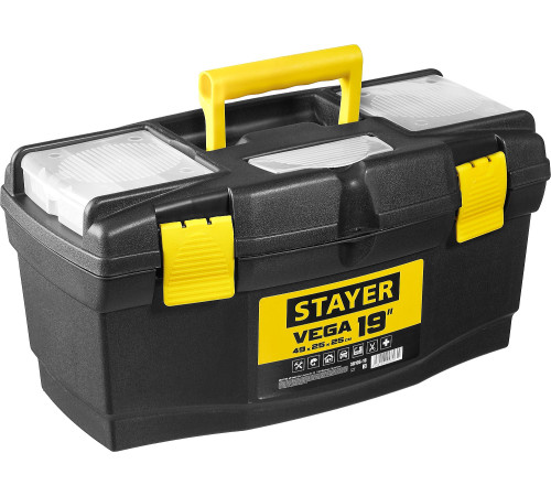 STAYER VEGA-19, 490 х 250 х 250 мм, (19″), пластиковый ящик для инструментов (38105-18) купить  в Сочи