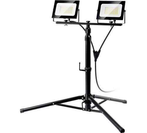 ЗУБР ПСК 50х2, 2 х 50 Вт, 6500 К, IP 65, 1.6 м, светодиодные прожекторы на штативе, Профессионал (57145-2-50) купить  в Сочи