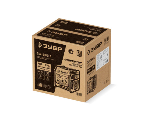 ЗУБР 5500 Вт, инверторный генератор с электростартером и розеткой АВР (СБИ-5500ЕА) купить  в Сочи