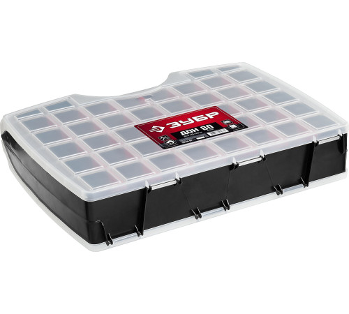 ЗУБР ДОН-80, 425 х 330 х 85 мм, двухсторонний органайзер с 80 ячейками (38036-80) купить  в Сочи