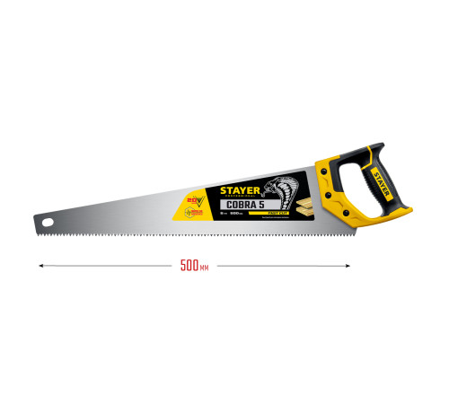 STAYER Cobra 5, 500 мм, ножовка по дереву, Professional (1506-50) купить  в Сочи