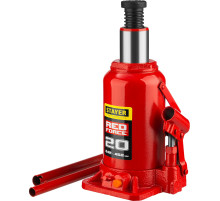 STAYER RED FORCE, 20 т, 242 - 452 мм, бутылочный гидравлический домкрат, Professional (43160-20)