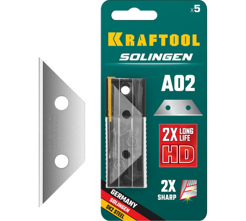 KRAFTOOL Solingen-А02, 5 шт, трапециевидные лезвия (09627-S5) купить  в Сочи