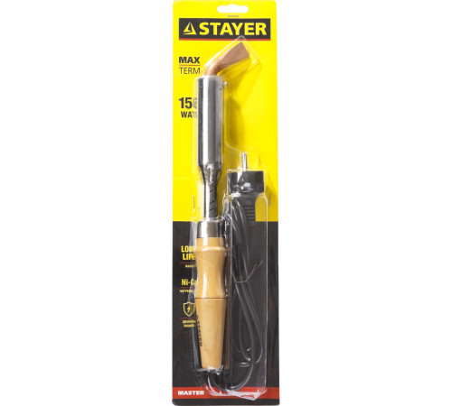 STAYER MAXTerm, 150 Вт, клин, электропаяльник для с деревянной рукояткой (55311-150) купить  в Сочи