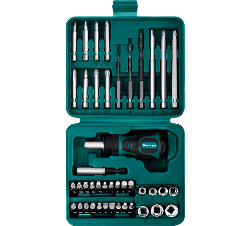 KRAFTOOL Kompakt-43, с насадками, 43 предм., реверсивная отвертка (25556-H43) купить  в Сочи