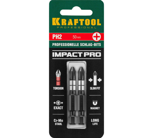 KRAFTOOL Impact PH2, 50 мм, 2 шт, ударные биты (26191-2-50-S2) купить в Сочи KRAFTOOL Impact PH2, 50 мм, 2 шт, ударные биты (26191-2-50-S2) купить в Сочи