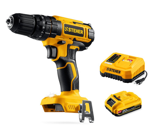 STEHER 20 В, 40 Н·м, 1 АКБ LMS (2 А·ч), ударная дрель-шуруповерт (CDS-40-21) купить в Сочи STEHER 20 В, 40 Н·м, 1 АКБ LMS (2 А·ч), ударная дрель-шуруповерт (CDS-40-21) купить в Сочи