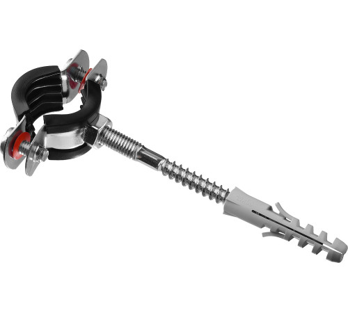 ЗУБР 1/2″, цинк, 1 шт, трубный хомут с сантехнической шпилькой и дюбелем (37866-20-24) купить  в Сочи