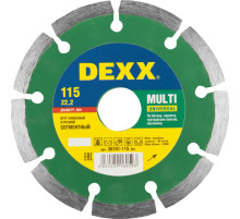 DEXX Multi Universal, 115 мм, (22.2 мм, 7 х 1.8 мм), сегментный алмазный диск (36701-115)