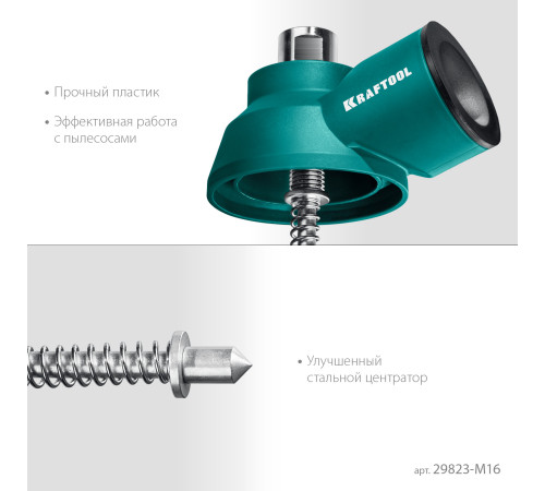 KRAFTOOL посадка М16, Пылеотвод с центратором (29823-M16) купить  в Сочи