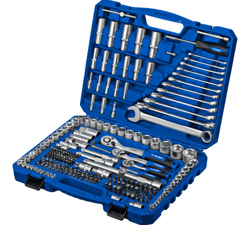 ЗУБР А-216, 216 предм., (1/2″+ 3/8″+ 1/4″), универсальный набор инструмента, Профессионал (27674-H216) купить  в Сочи