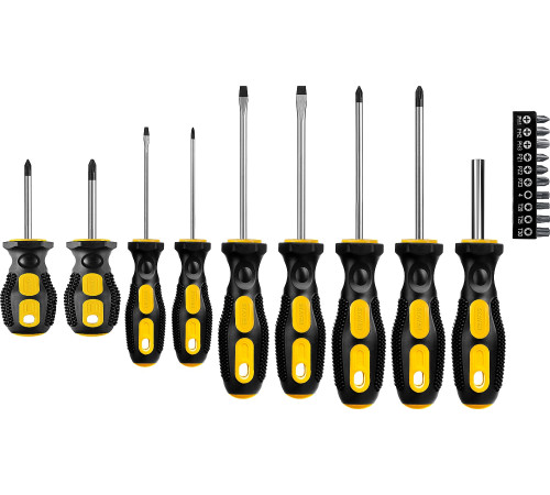 STAYER Hercules-19, 19 предм., отвертка-битодержатель с насадками (2513-H19) купить  в Сочи