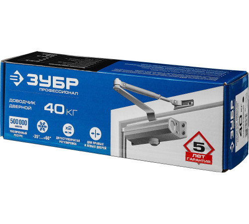 ЗУБР до 40 кг, цвет коричневый, дверной доводчик, Профессионал (37912-50) купить  в Сочи