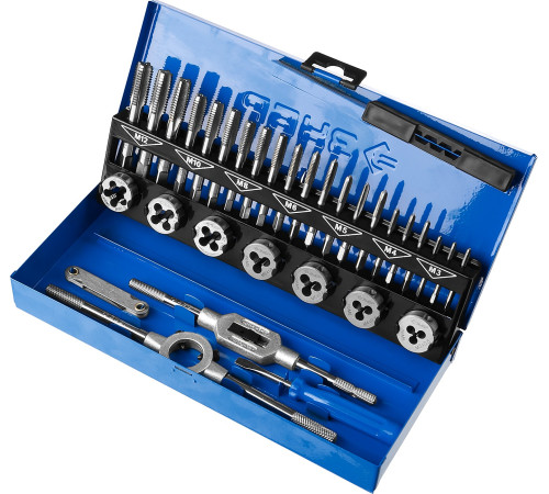 ЗУБР 32 предмета, сталь Р6М5, набор метчиков и плашек, Профессионал (28110-H32) купить  в Сочи