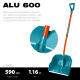 GRINDA Alu-600, снеговая лопата, алюминиевый черенок, пластиковый ковш 590мм (39942) PROLine купить в Сочи