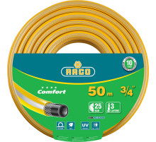 RACO COMFORT, 3/4″, 50 м, 25 атм, трёхслойный, армированный, поливочный шланг (40303-3/4-50)