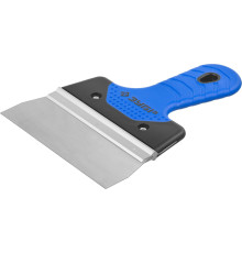 ЗУБР 150 мм, усиленная алюминиевая направляющая, двухкомпонентная ручка, нержавеющий, фасадный шпатель, Профессионал (10049-15)