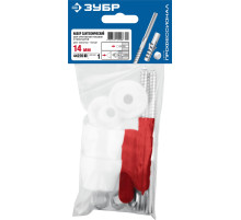 ЗУБР 14 мм, белый, набор для крепления раковин и писсуаров, Профессионал (44220)