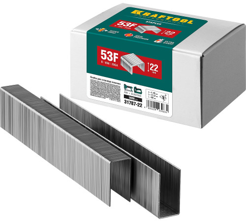 KRAFTOOL тип 20GA (53F/D/056) 22 мм, 5000 шт, скобы для степлера (31787-22) купить в Сочи KRAFTOOL тип 20GA (53F/D/056) 22 мм, 5000 шт, скобы для степлера (31787-22) купить в Сочи