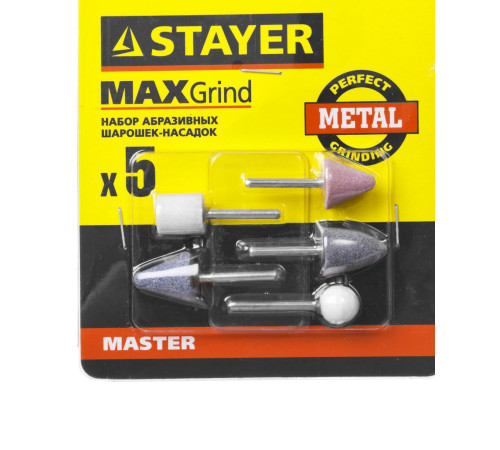 STAYER 5 предм., хвостовик d 3.2 мм, набор абразивных минишарошек-насадок (2988-H5) купить  в Сочи