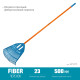 GRINDA PP-23 FIBER, 500 х 50 х 1680 мм, 23 зубца, ударопрочный пластик, фибергласовый черенок, грабли веерные пластиковые, PROLine (421815) купить  в Сочи