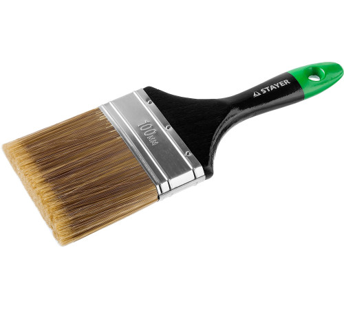 STAYER UNIVERSAL-ARTEX, 100 мм, 4″, искусственная щетина, деревянная ручка, для высокотекучих ЛКМ, плоская кисть (0106-100) купить в Сочи STAYER UNIVERSAL-ARTEX, 100 мм, 4″, искусственная щетина, деревянная ручка, для высокотекучих ЛКМ, плоская кисть (0106-100) купить в Сочи