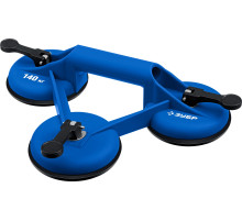 ЗУБР 140 кг, пластмассовый, тройной, стеклодомкрат на присоске, Профессионал (3372-3)